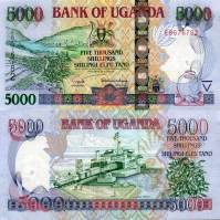 *5000 Šilingov Uganda 2004-9, P44 UNC - Kliknutím na obrázok zatvorte -